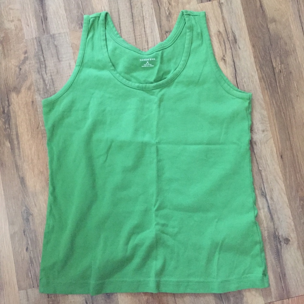 Lands End green tank top size M